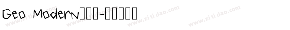 Geo Modern生成器字体转换